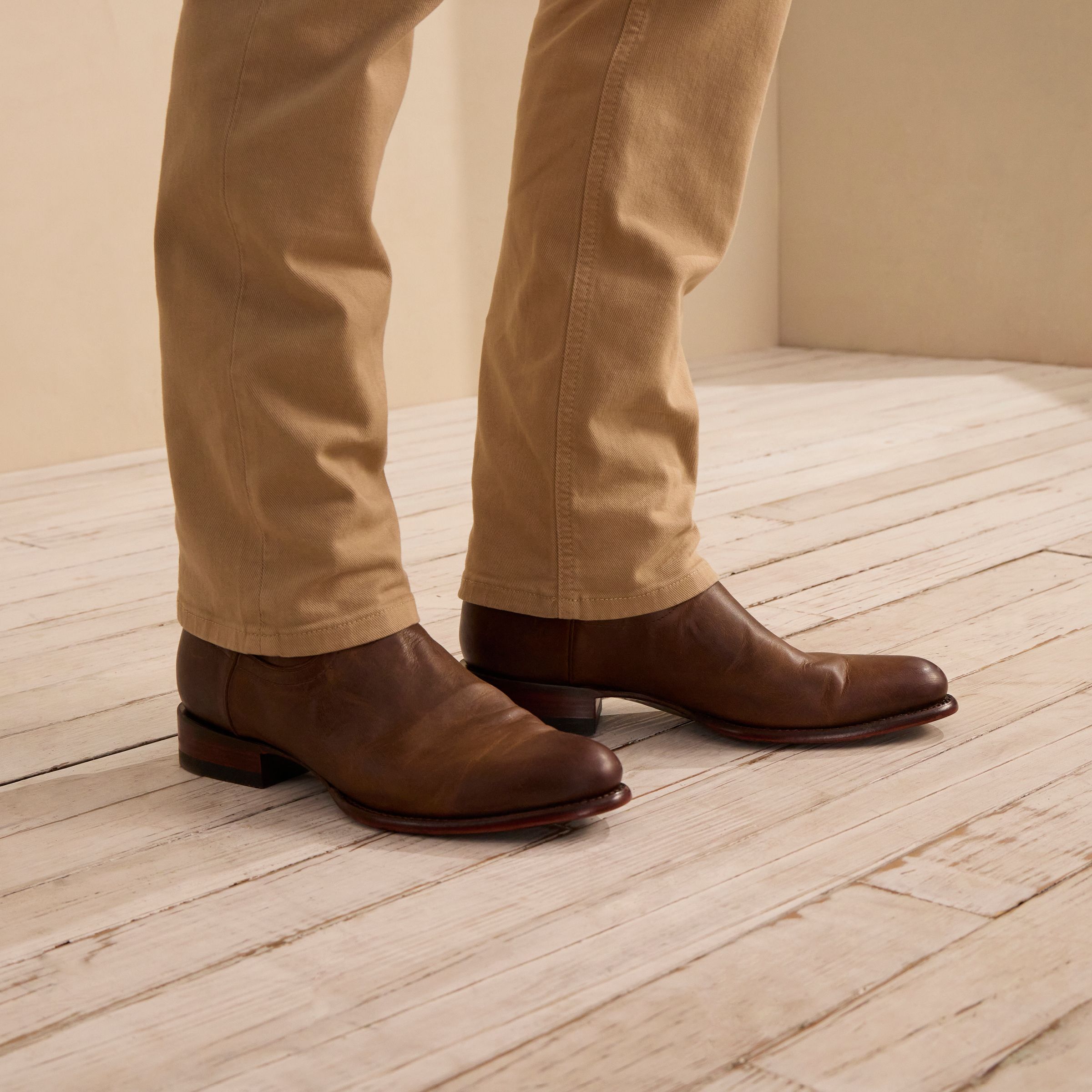 TECOVAS The Earl Roper Western Pull On Calf Skinned Boots Bourbon Brown Sz.10.5D Tecovas | The Earl Boot Midnight – Outpost Western Store main image 3
