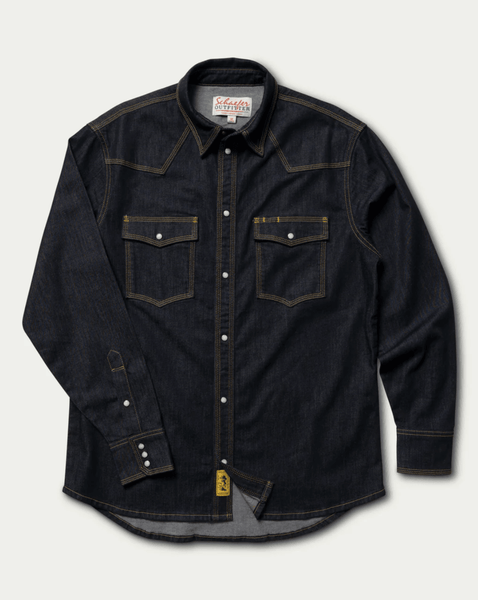 Classic Western Denim Snap Shirt - Crossbow