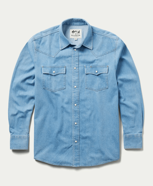 Classic Western Denim Snap Shirt - Crossbow