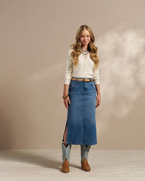 Women's Midi Denim Skirt