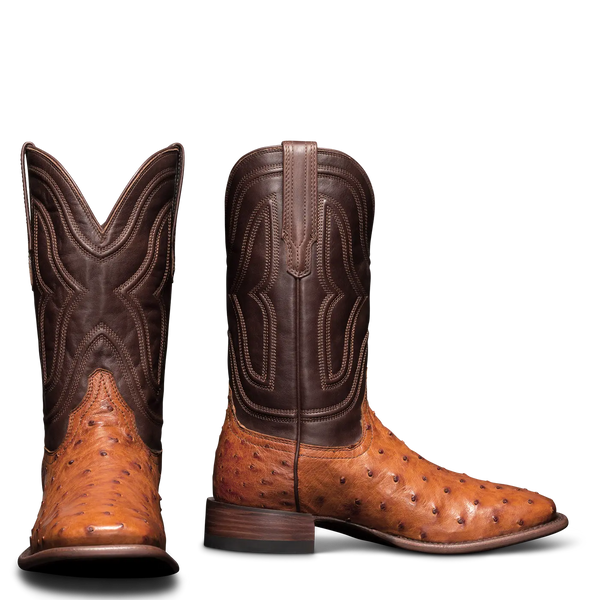 The Emmitt Men's Western Ostrich Quill Cowboy Boots