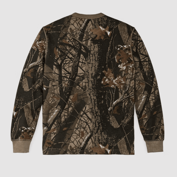 FILSON CAMO WAFFLE KNIT THERMAL CREWNECK - Crossbow