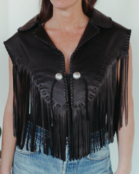 Hand-Stitched Shawl Vest - Crossbow