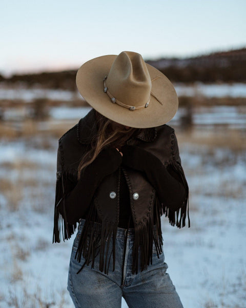 Hand-Stitched Shawl with Cap Sleeve - Crossbow