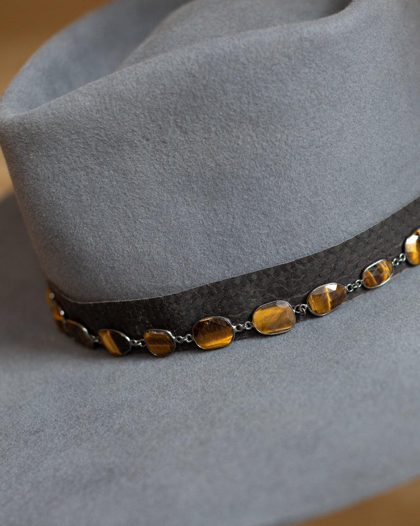 Large Bezel Chain Hat Band - Crossbow
