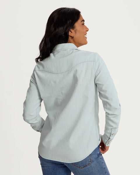 Women's Denim Pearl Snap