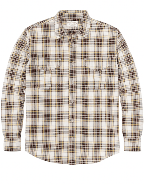 Lightweight Alaskan Guide Shirt - Tobacco/White Plaid - Crossbow