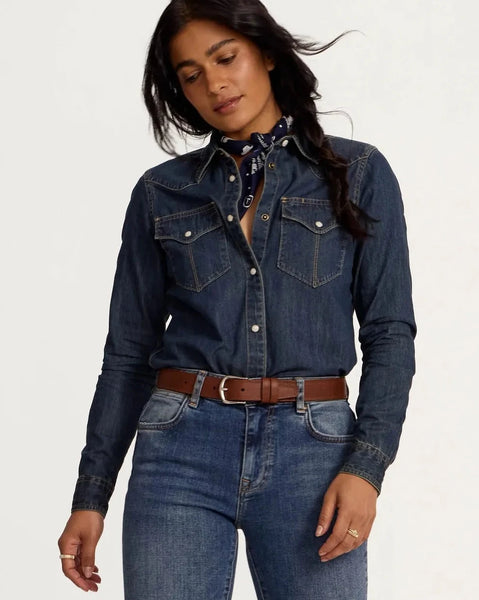 Women's Denim Pearl Snap