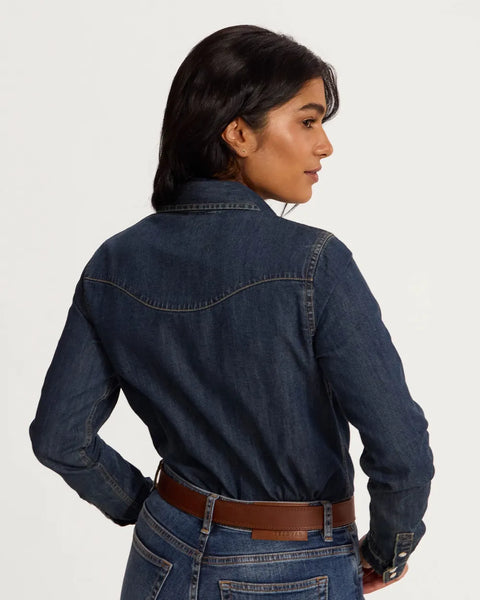 Women's Denim Pearl Snap