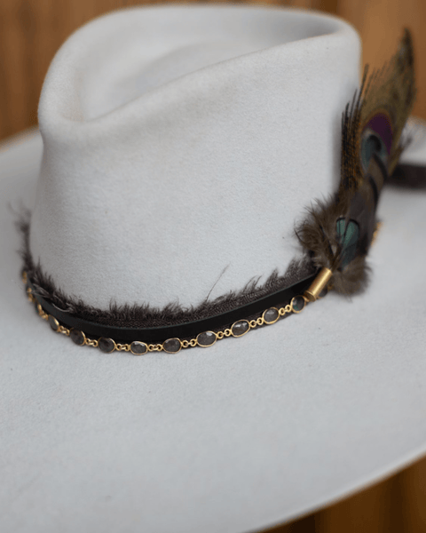 Small Bezel Chain Hat Band - Crossbow