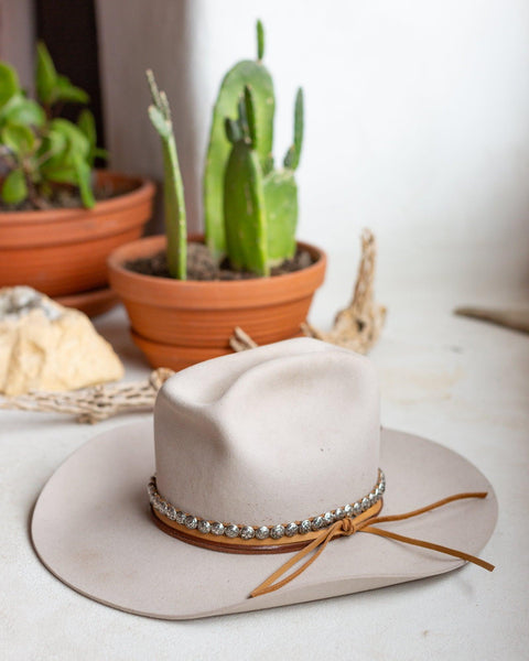 Sterling Silver Circle Concho Hat Band - Crossbow