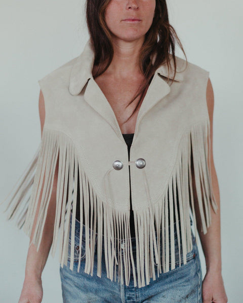 Suede Shawl Vest - Crossbow