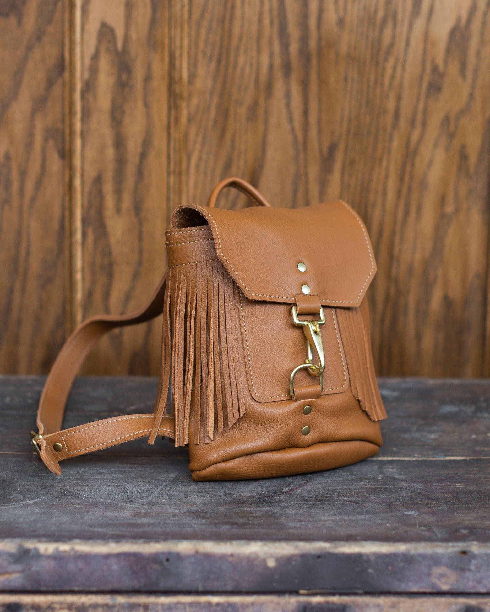 bonetto leather mini backpack The Mimi Custom Handmade Glovetan Leather Backpack– Crossbow