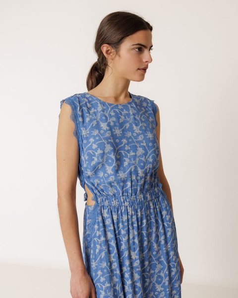 HIGH NECK CUTOUT DRESS