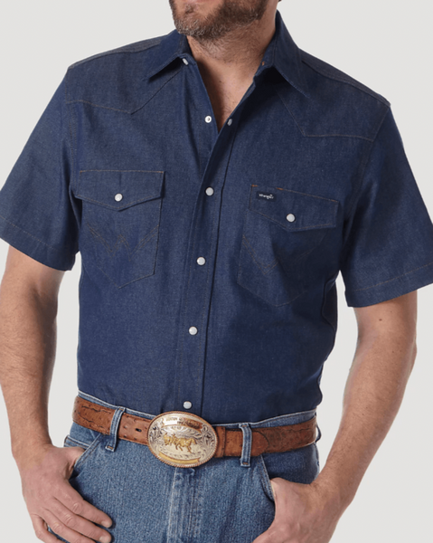 Wrangler Authentic Cowboy Cut Work Shirt - Rigid Indigo - Crossbow