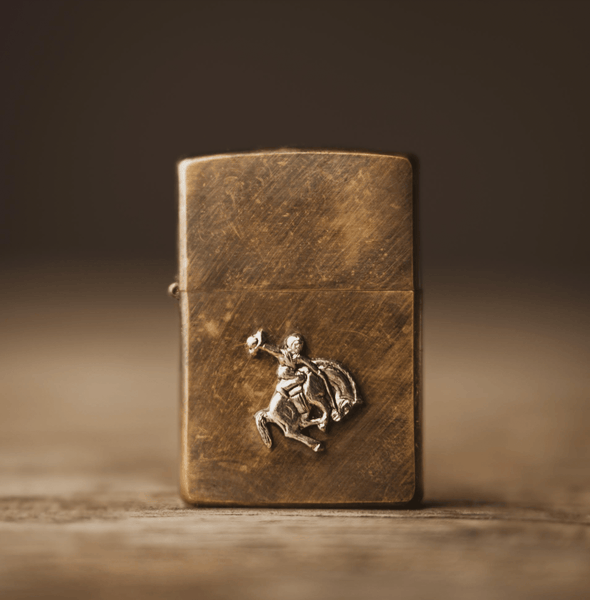 ZIPPO LIGHTER, BRASS AND ALUMINUM - Crossbow