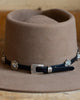 Sterling Concho Hat Band - Crossbow