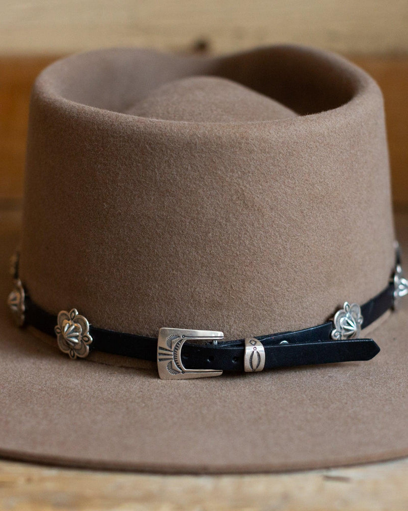 Sterling Concho Hat Band - Crossbow