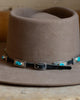 Turquoise and Silver Concho Hat band - Crossbow