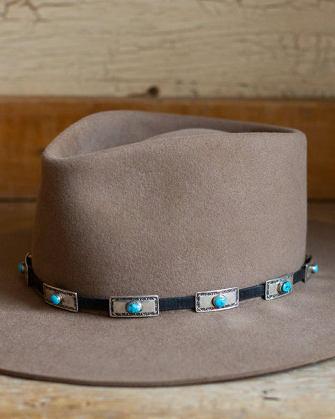 Turquoise Buckle Hat Band - Crossbow