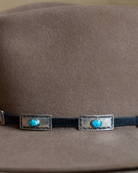 Turquoise Buckle Hat Band - Crossbow